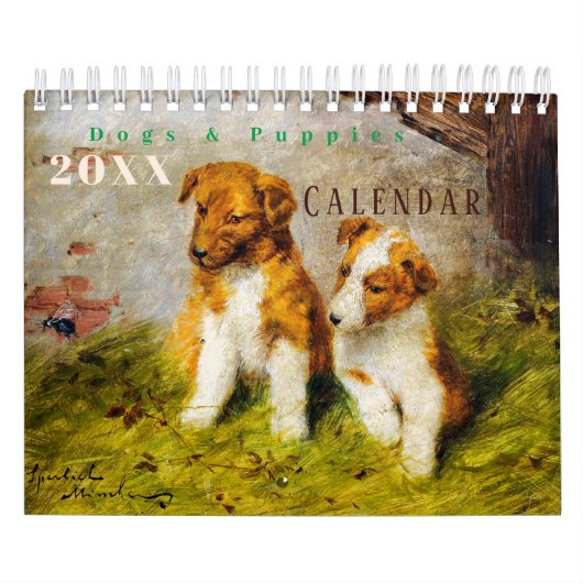 かわいい犬と子犬 カレンダー (カバー)