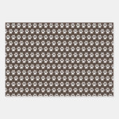 かわいい犬と手のラッピング紙セット3 ラッピングペーパーシート (正面2)