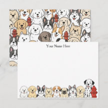 かわいい犬と消火栓のノートカード