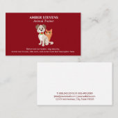 かわいい犬と猫たち |動物シェルター |トレーナー 名刺 (正面/裏面)