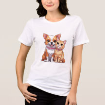 かわいい犬と猫のキャラクター