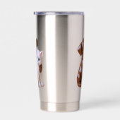 かわいい犬と猫のコンパニオン 保温保冷タンブラー (右面)