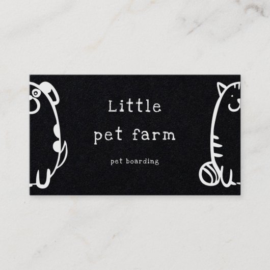 かわいい犬と猫のドードルペットグルーミング 名刺 (正面)