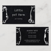 かわいい犬と猫のドードルペットグルーミング 名刺 (正面/裏面)