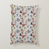 かわいい犬と猫の柄デザイン アクセントクッション (裏面(縦))