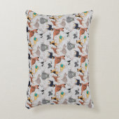 かわいい犬と猫の柄デザイン アクセントクッション (正面(垂直))