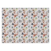 かわいい犬と猫の柄デザイン テーブルクロス (正面(横))