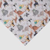 かわいい犬と猫の柄デザイン 薄葉紙 (詳細)