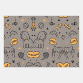 かわいい犬と猫 ラッピングペーパーシート (正面3)