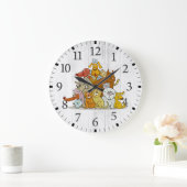 かわいい犬と猫 ラージ壁時計 (ホーム)