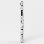 かわいい犬と白黒の動物パターンラインアート Case-Mate iPhoneケース (裏面/右)