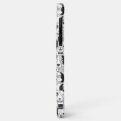かわいい犬と白黒の動物パターンラインアート Case-Mate iPhoneケース (裏面/左)