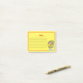 かわいい犬と線の付きポストイットノート ポストイット (デスク上)