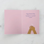 かわいい犬と風船の母の日グリーティングカード カード (内部)