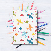 かわいい犬と飛行機で雲に子供たちバレンタインデー シーズンカード