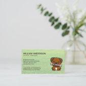 かわいい犬と骨 | Grass 名刺 (スタンド正面)