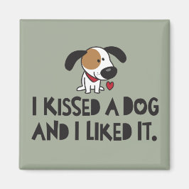 かわいい犬にキスして気に入った マグネット