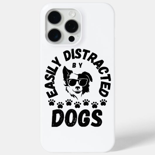 かわいい犬に気を取られるペット愛好家フリットTシャツ Case-Mate iPhoneケース (裏面)