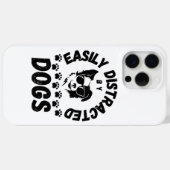 かわいい犬に気を取られるペット愛好家フリットTシャツ Case-Mate iPhoneケース (裏面 (横))