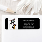 かわいい犬ねこ動物病院の獣医 ラベル (インサイチュ)