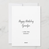 かわいい犬のおじいちゃんパーソナライズされたペットフォト誕生日 シーズンカード (裏面)