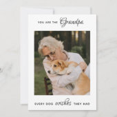 かわいい犬のおじいちゃんパーソナライズペット写真父の日 シーズンカード (正面)