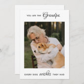 かわいい犬のおじいちゃんパーソナライズペット写真父の日 シーズンカード (正面/裏面)