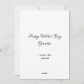 かわいい犬のおじいちゃんパーソナライズペット写真父の日 シーズンカード (裏面)