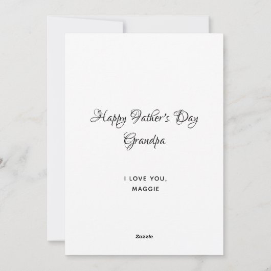 かわいい犬のおじいちゃんパーソナライズペット写真父の日 シーズンカード (裏面)