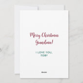 かわいい犬のおばあちゃんクリスマスパーソナライズされたペットの写真 シーズンカード (裏面)