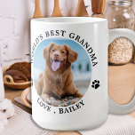 かわいい犬のおばあちゃんパーソナライズされたペット写真犬愛好家 コーヒーマグカップ<br><div class="desc">世界最高の犬おばあちゃん…あなたのお気に入りの犬のおばあちゃんを驚かせこの母の日、クリスマスまたは彼女の誕生日は、このかわいいすごいペットの写真マカスタムグと。こカスタマイズの犬のおばあちゃんはあなたの犬の写真と名お気に入りの前とマグカップ。両面 – 各違う面または同じ、あなたまで写真を撮ることができる！この犬のおばあちゃんマグは愛犬家と犬のママに必須！犬素晴らしからの贈り物。COPYRIGHT © 2020 Judy Burrows,  Black Dog Art - All Rights Reserved.可愛い犬おばあちゃんパーソナライズされたペット写真犬の恋人コーヒーマグ</div>