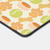 かわいい犬のおもちゃと柄のデザイン デスクマット (コーナー)