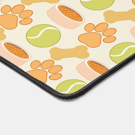 かわいい犬のおもちゃと柄のデザイン デスクマット (コーナー)