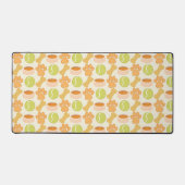 かわいい犬のおもちゃと柄のデザイン デスクマット (正面)