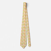 かわいい犬のおもちゃと柄のデザイン ネクタイ (正面)