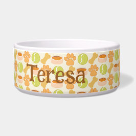 かわいい犬のおもちゃと柄のデザイン ボウル
