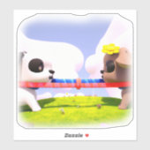 かわいい犬のおもちゃ シール (シート)