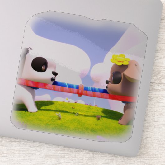 かわいい犬のおもちゃ シール (詳細)