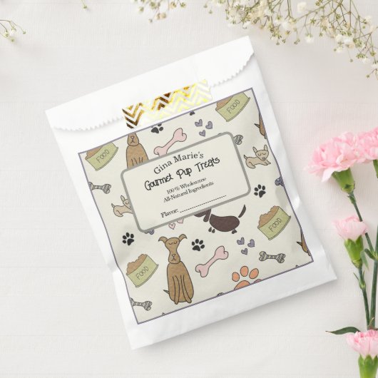 かわいい犬のおやつ フェイバーバッグ (封をした状態)