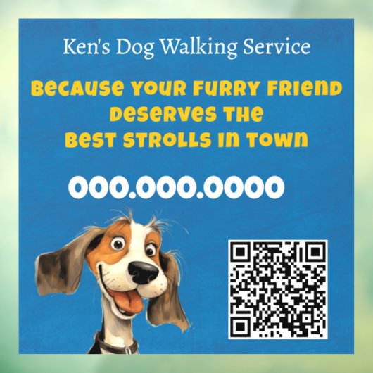 かわいい犬のお散歩 ウィンドウサイン (シート3)