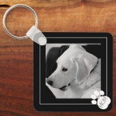 かわいい犬のお母さんの白黒の写最高の真|過去記事 キーホルダー (正面)