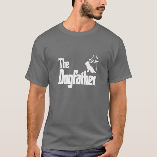 かわいい犬のお父さんと犬の友達 Tシャツ (正面)