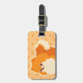 かわいい犬のかわいいのポメラニア犬 ラゲッジタグ (正面縦)