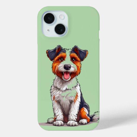 かわいい犬のイラストがキュートなデザイン Case-Mate iPhoneケース (裏面)