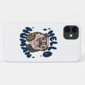 かわいい犬のイラストと"Hello human"の文字 Case-Mate iPhoneケース (裏面(横))