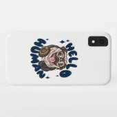 かわいい犬のイラストと"Hello human"の文字 Case-Mate iPhoneケース (裏面(横))
