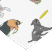 かわいい犬のイラストレーションパタンテーブルクロス テーブルクロス (アングル)