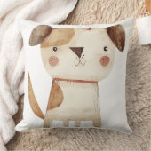 かわいい犬のイラストレーション枕、かわいい子犬 クッション (ブランケット)