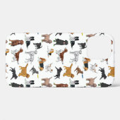 かわいい犬のイラストレーション模様 Case-Mate iPhoneケース (裏面 (横))