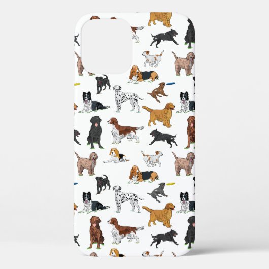 かわいい犬のイラストレーション模様 Case-Mate iPhoneケース (裏面)
